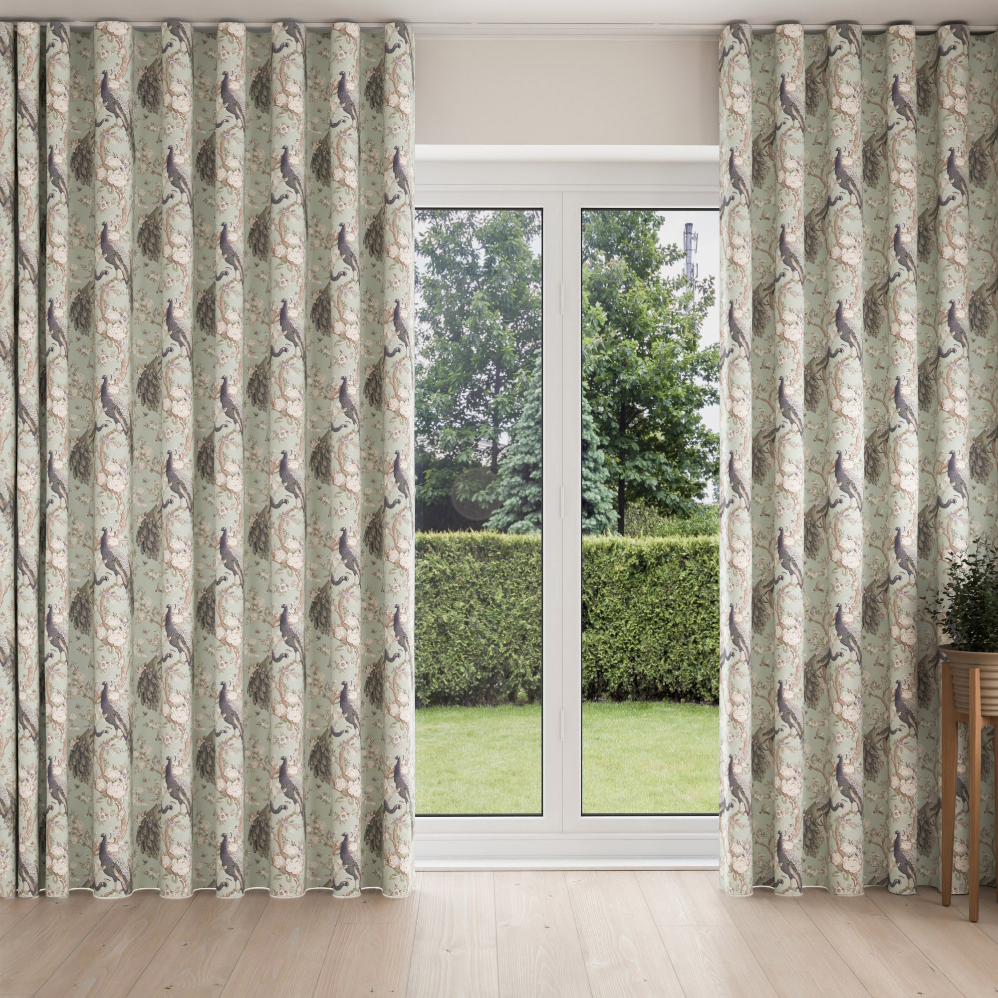 Laura Ashley Belvedere Duck Egg Wave Curtain - Image 3