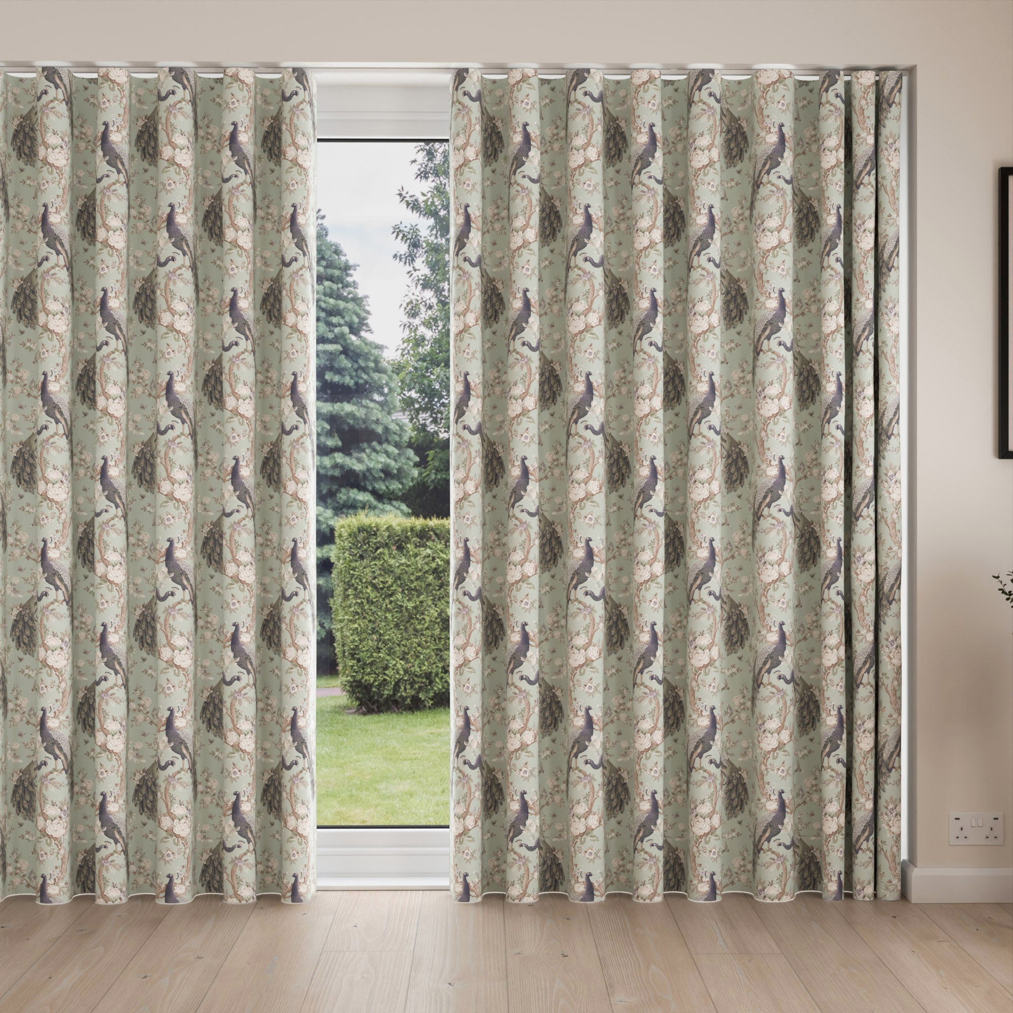 Laura Ashley Belvedere Duck Egg Wave Curtain - Image 4