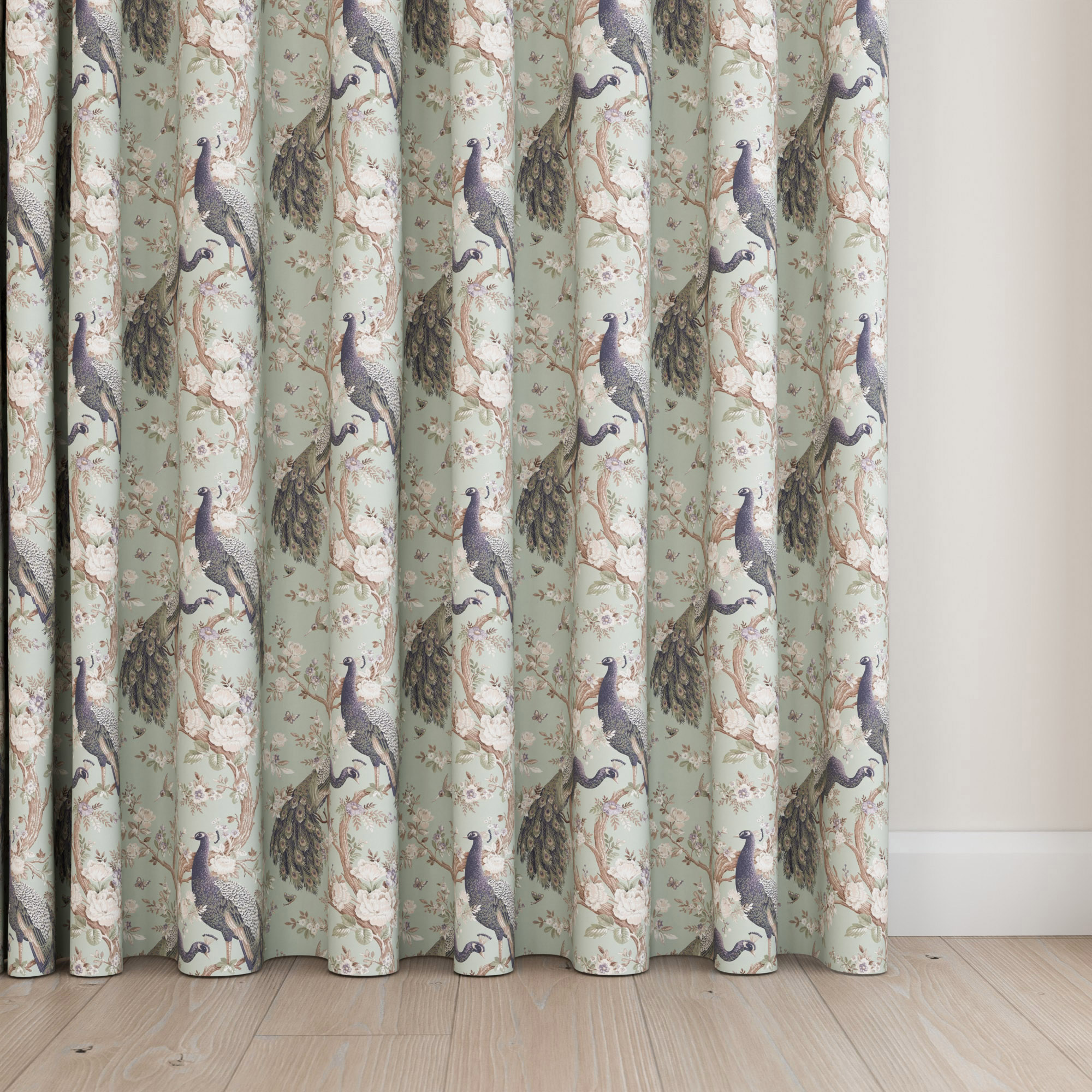 Laura Ashley Belvedere Duck Egg Wave Curtain - Image 5