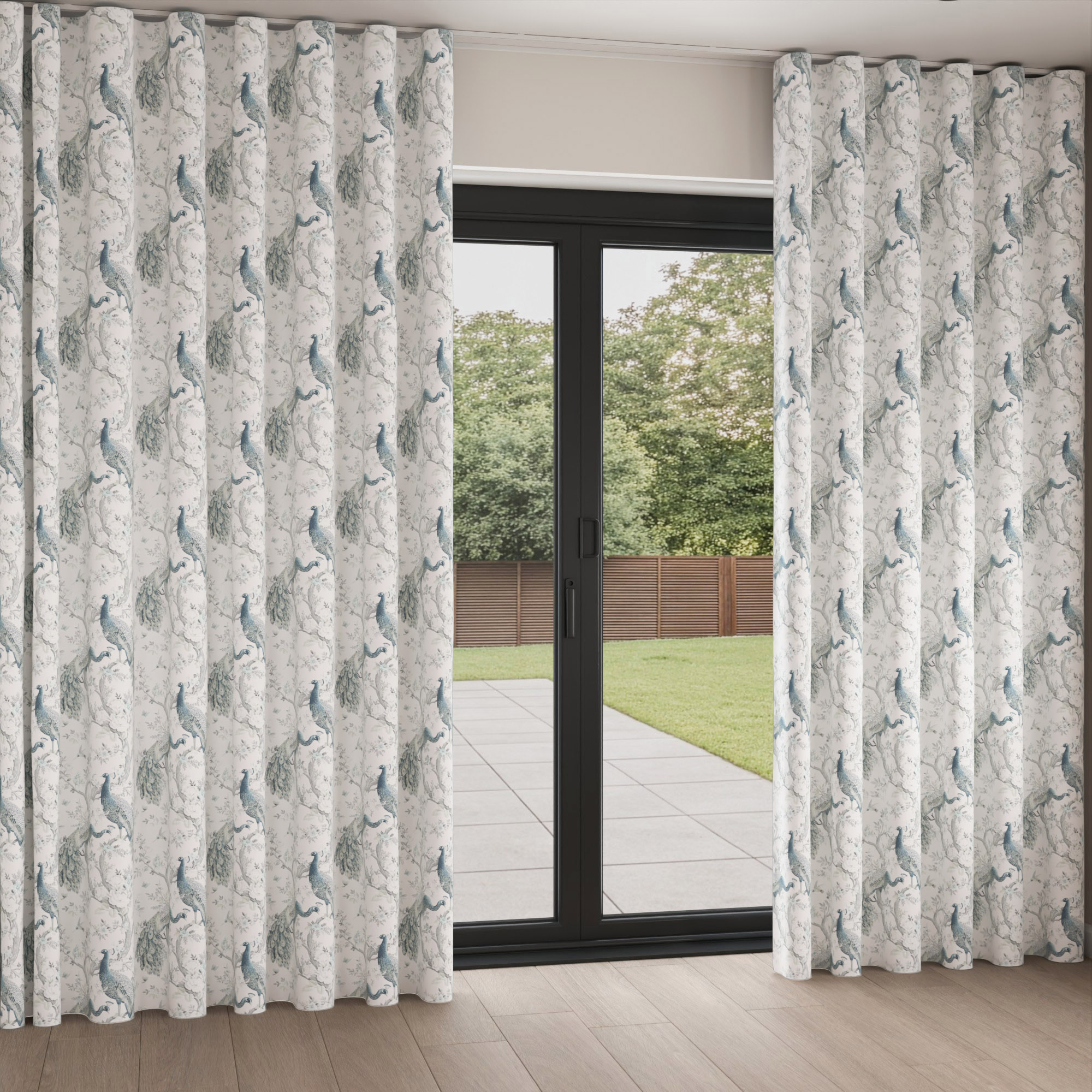 Laura Ashley Belvedere Midnight Wave Curtain - Image 2