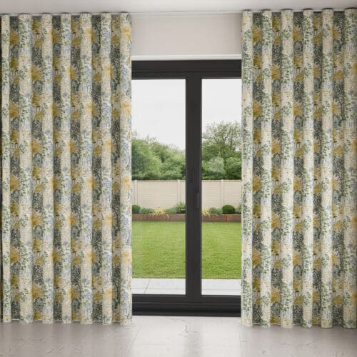 Laura Ashley Bernwood Ochre Yellow Wave Curtain