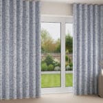 Laura Ashley Blossoms Chalk Blue Wave Curtain
