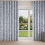 Laura Ashley Blossoms Chalk Blue Wave Curtain