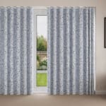 Laura Ashley Blossoms Chalk Blue Wave Curtain