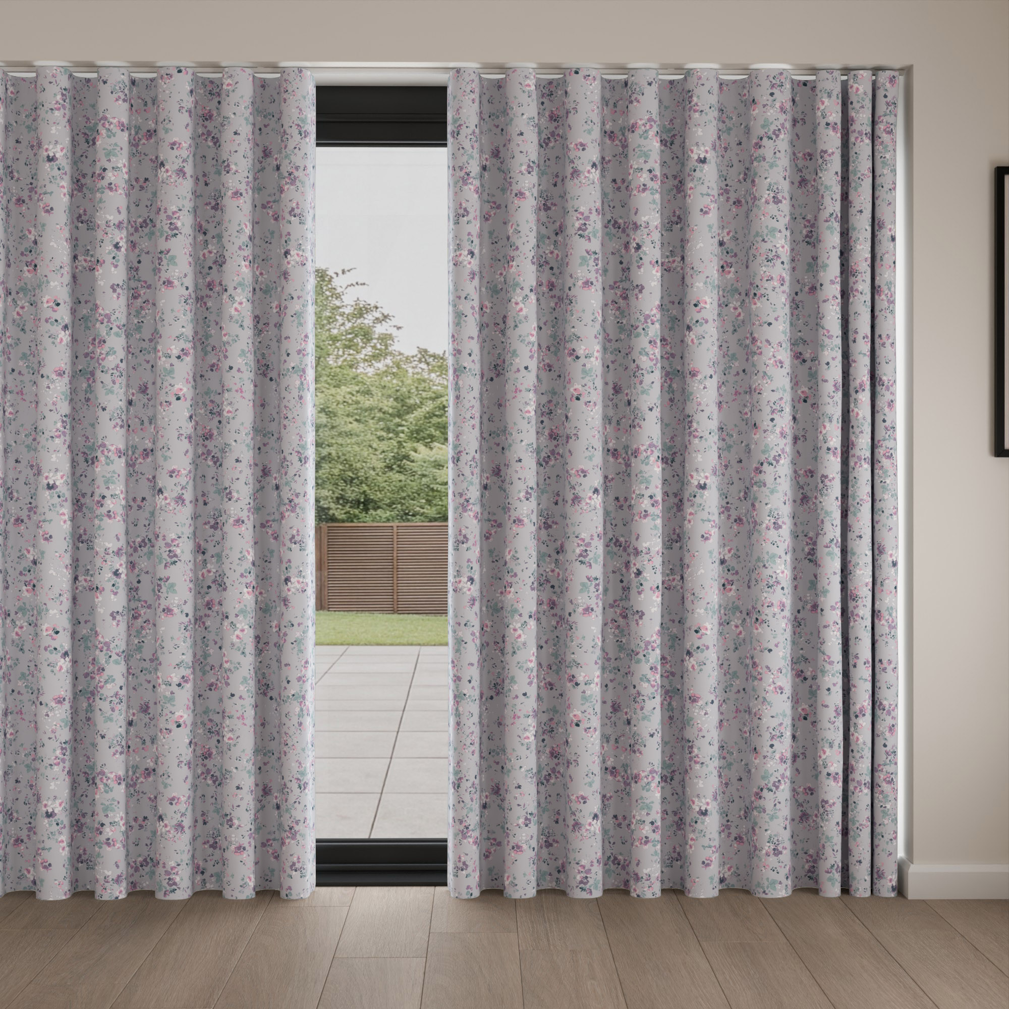 Laura Ashley Blossoms Lavender Wave Curtain - Image 4