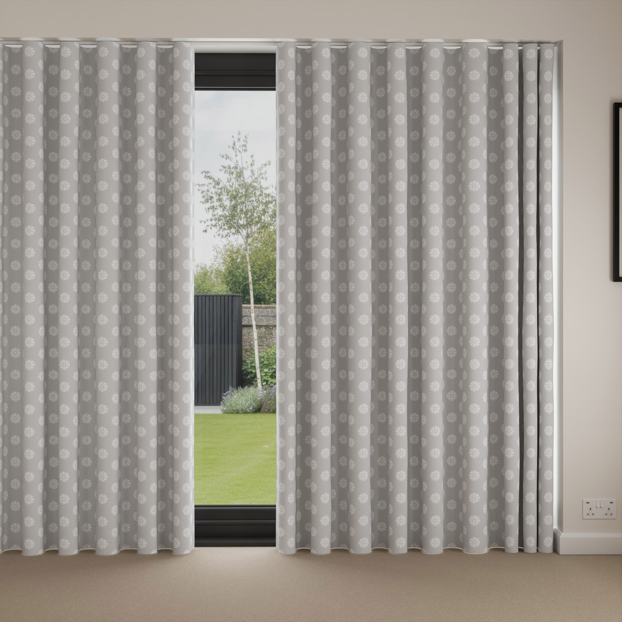 Laura Ashley Bonnie Silver Wave Curtain - Image 4