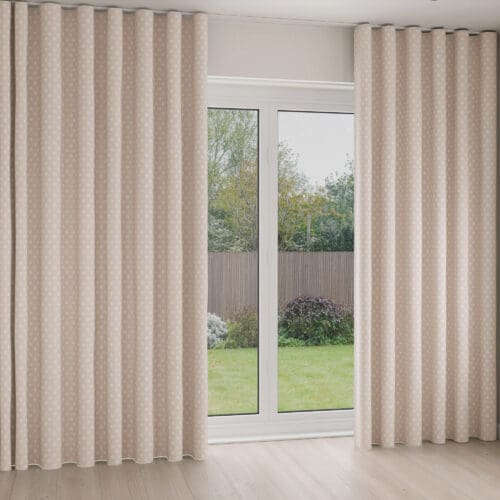 Laura Ashley Bowen Star Chalk Pink Wave Curtain