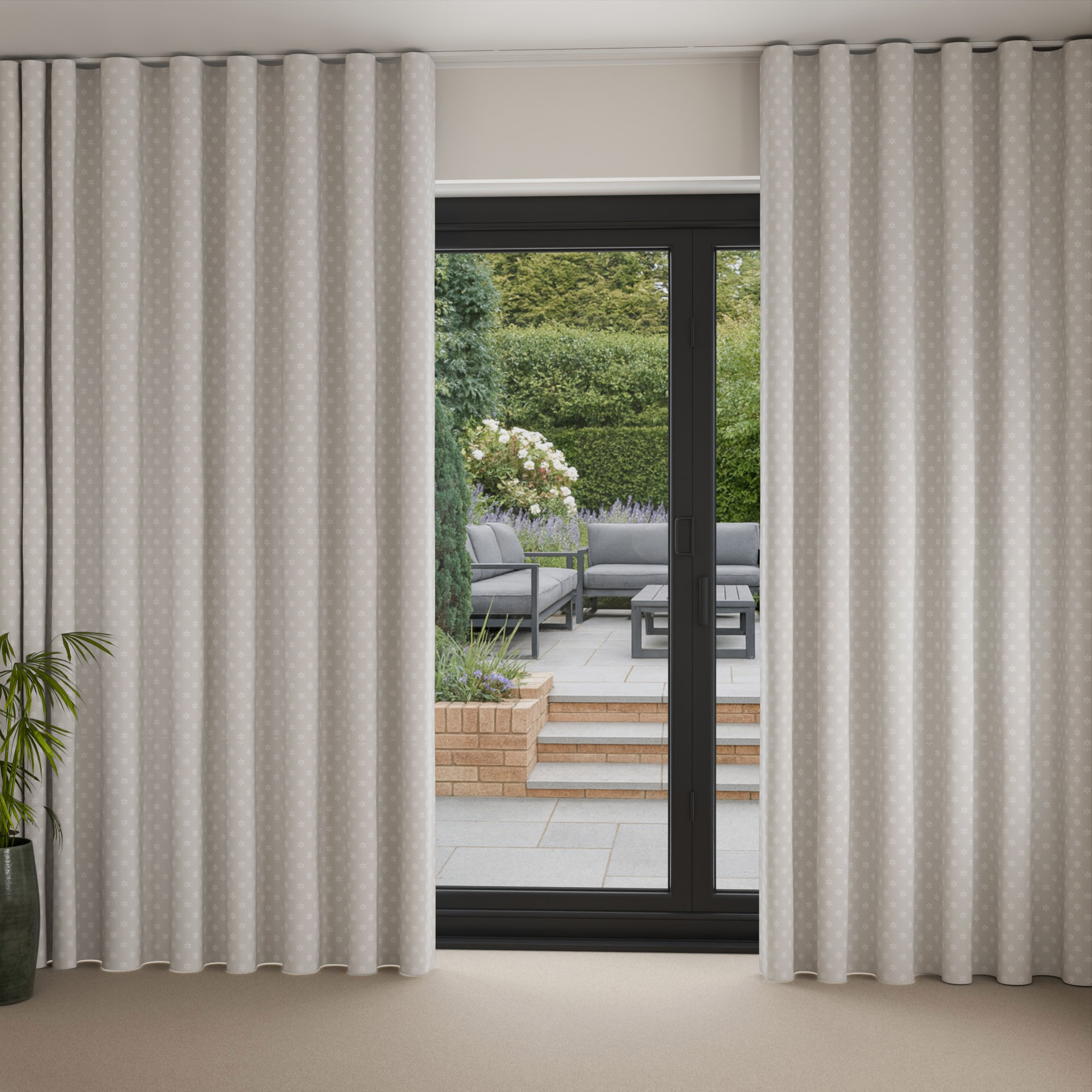 Laura Ashley Bowen Star Slate Wave Curtain - Image 2