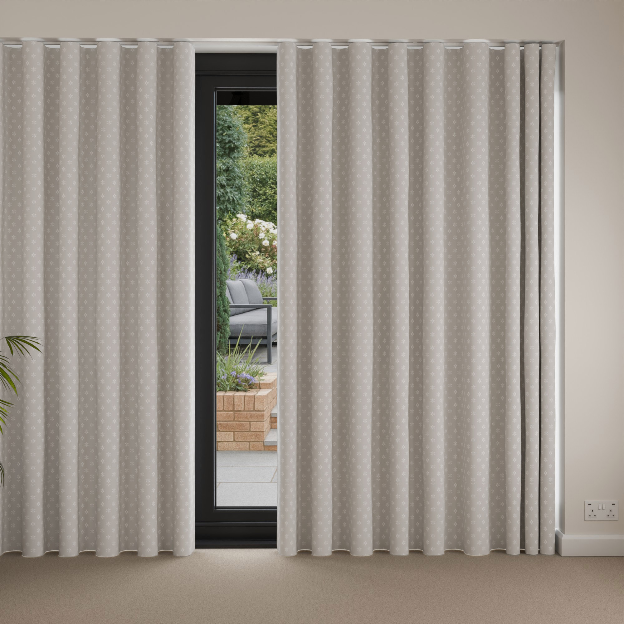 Laura Ashley Bowen Star Slate Wave Curtain - Image 4