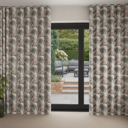 Laura Ashley Burdett Slate Wave Curtain