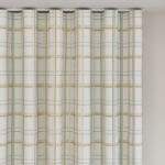 Laura Ashley Burford Check Ochre Wave Curtain