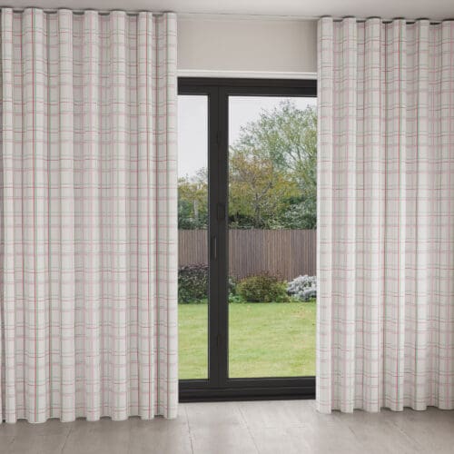 Laura Ashley Burford Check Rose Wave Curtain