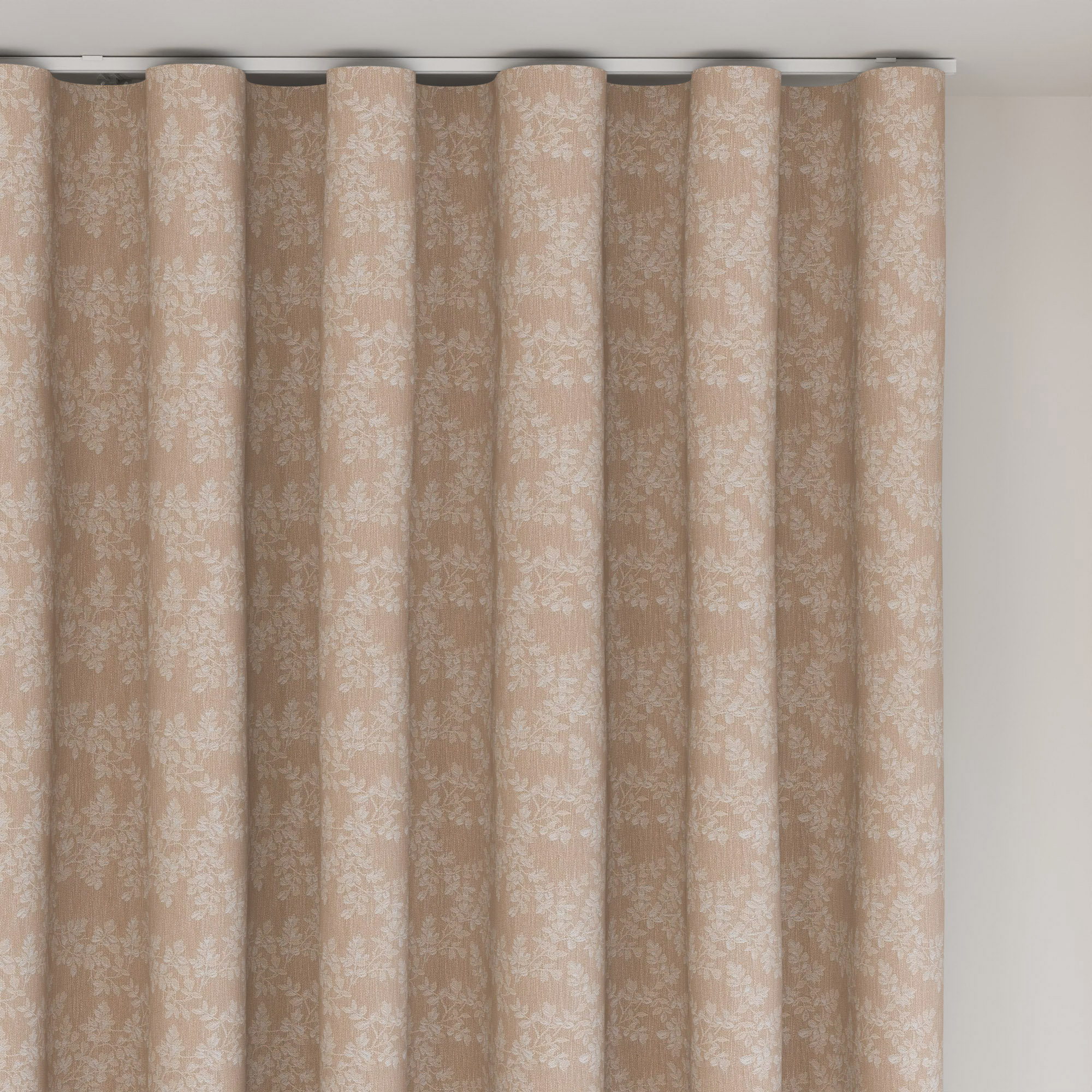 Laura Ashley Burnham Woven Truffle Wave Curtain - Image 6