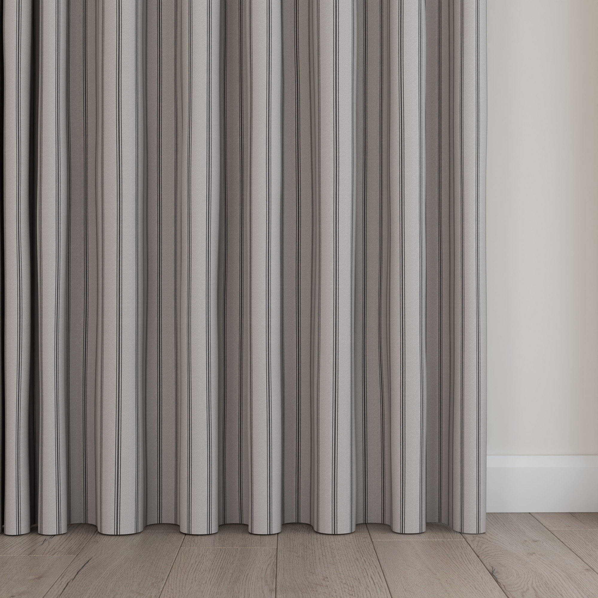 Laura Ashley Burnsall Stripe Moonbeam Wave Curtain - Image 5