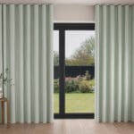 Laura Ashley Burnsall Stripe Smoke Green Wave Curtain