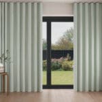 Laura Ashley Burnsall Stripe Smoke Green Wave Curtain