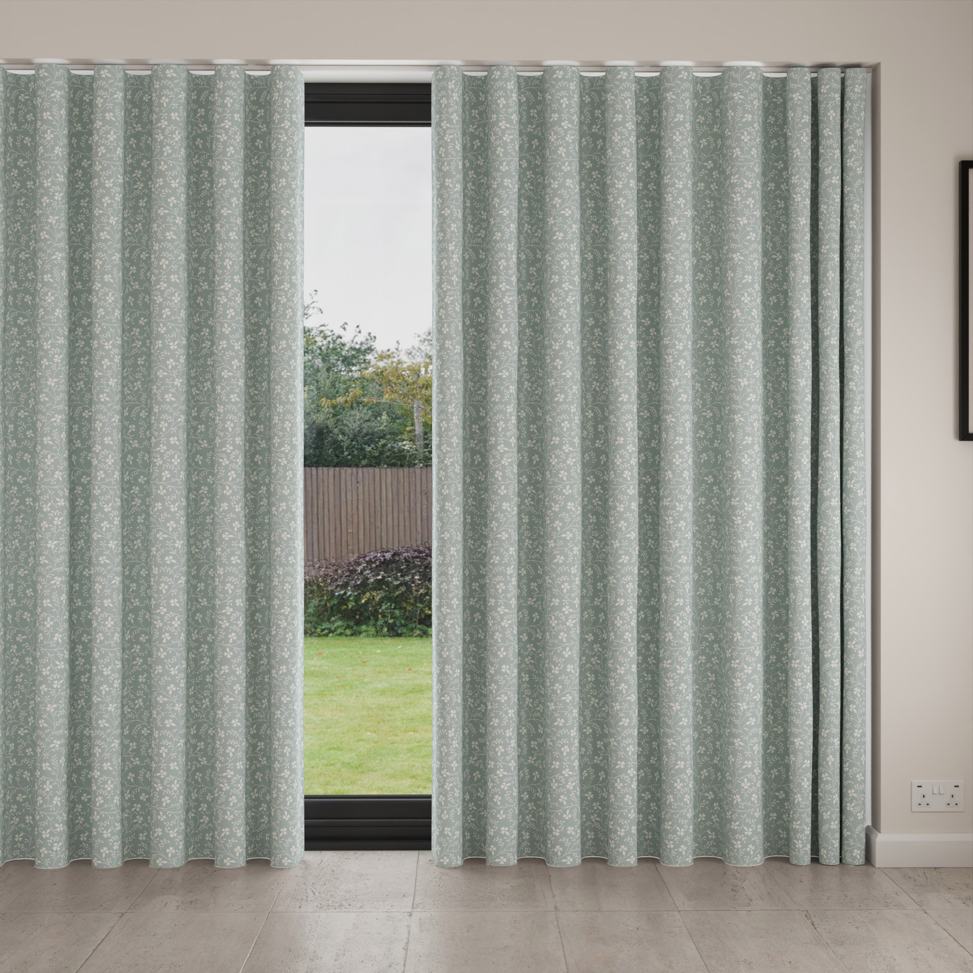 Laura Ashley Campion Duck Egg Wave Curtain - Image 4