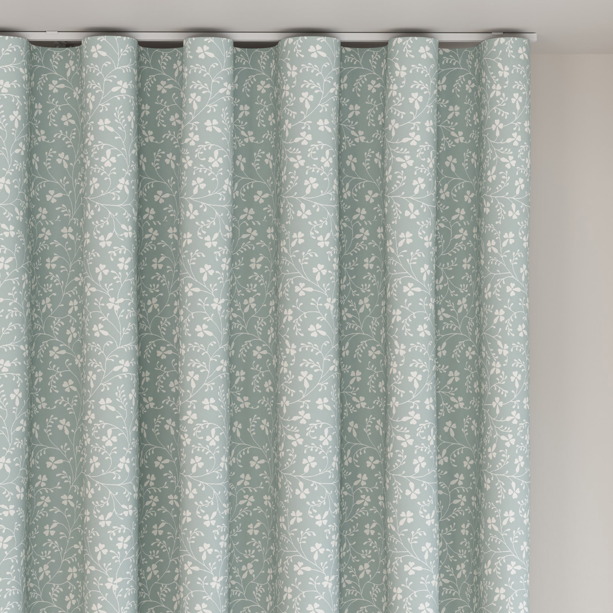 Laura Ashley Campion Duck Egg Wave Curtain - Image 6