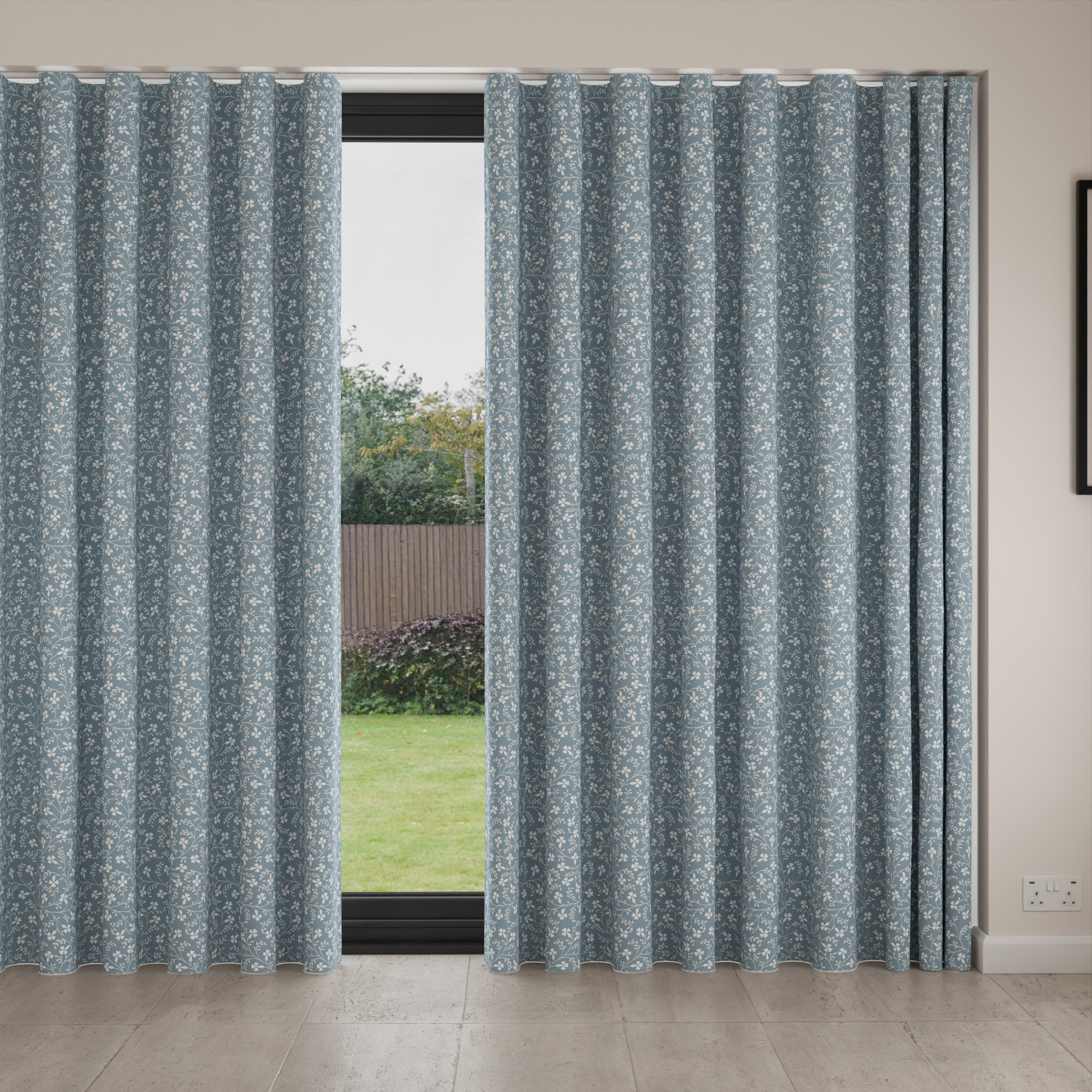 Laura Ashley Campion Newport Blue Wave Curtain - Image 4
