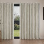 Laura Ashley Candy Stripe Bottle Green Wave Curtain