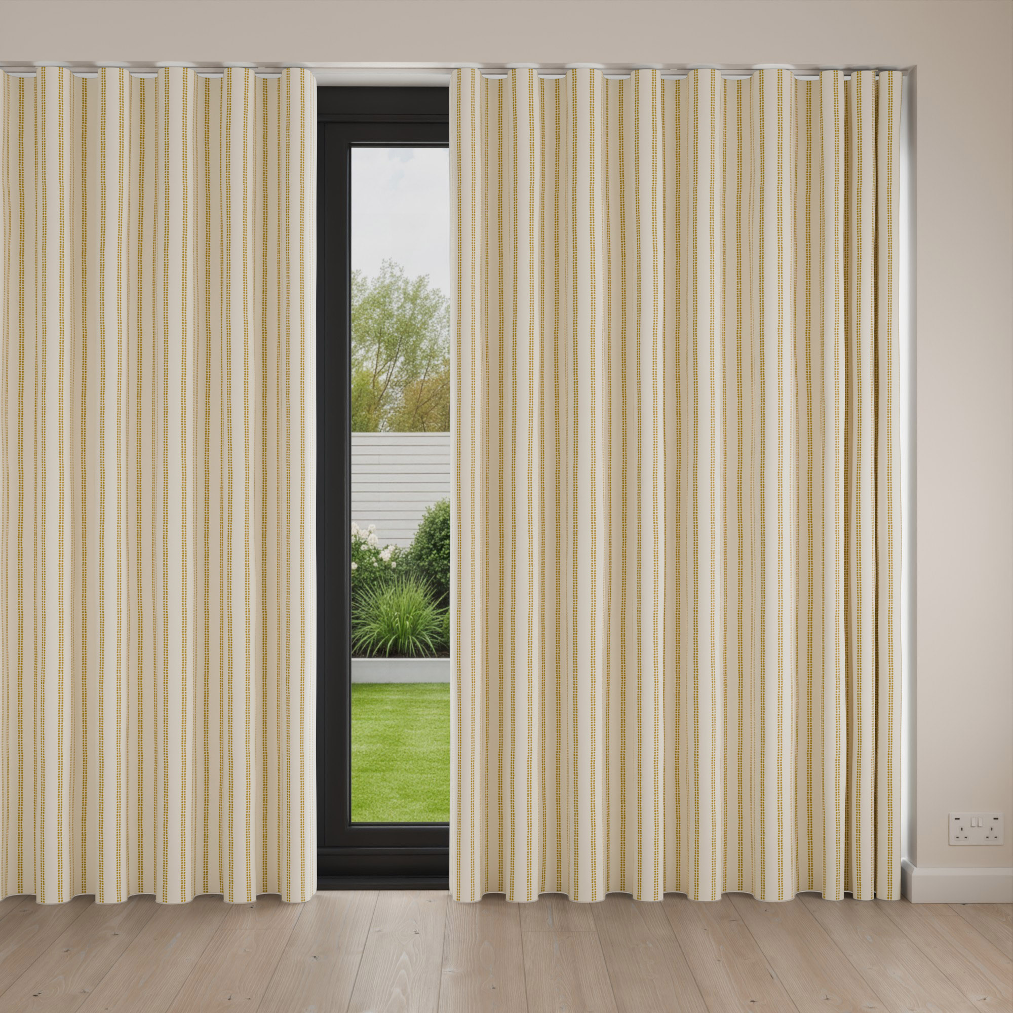 Laura Ashley Candy Stripe Dijon Wave Curtain - Image 4