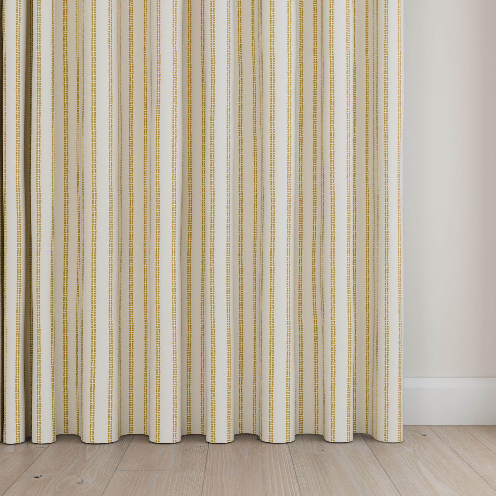 Laura Ashley Candy Stripe Dijon Wave Curtain - Image 5
