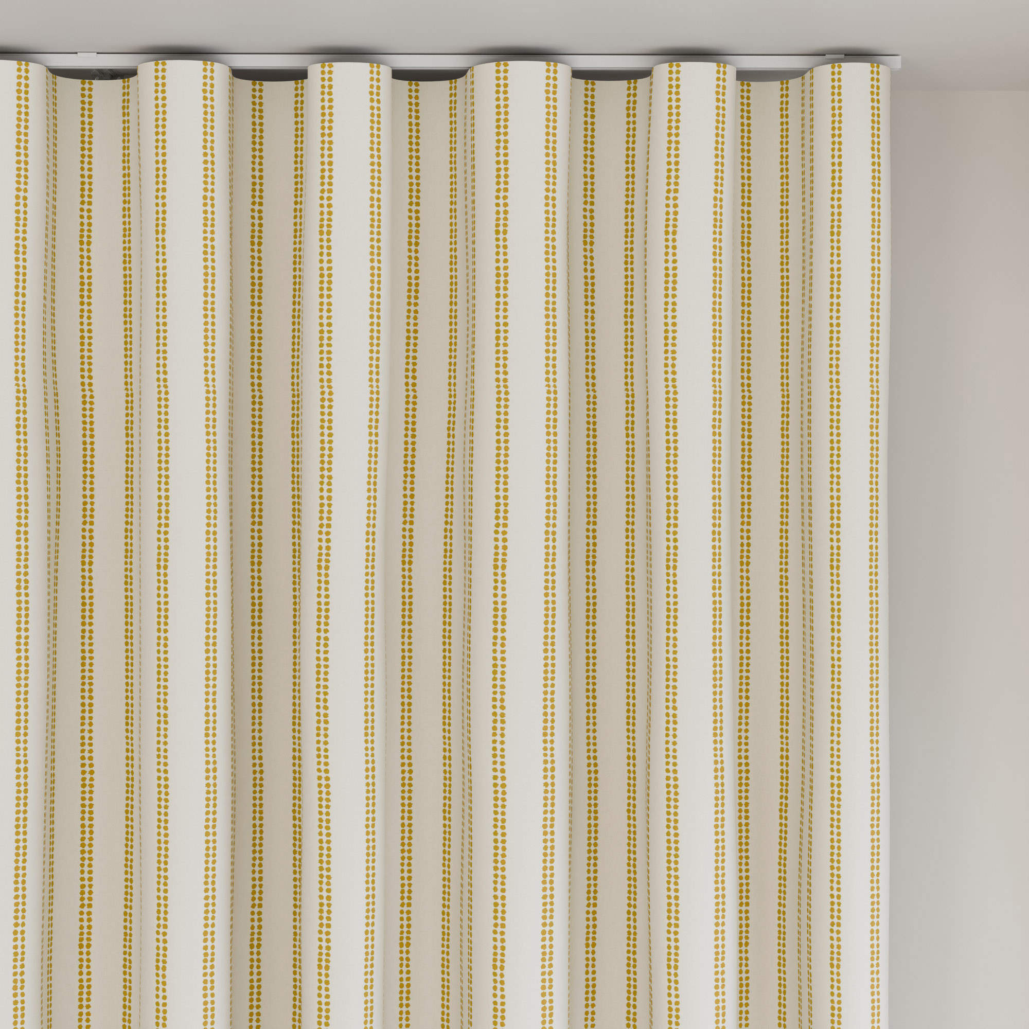 Laura Ashley Candy Stripe Dijon Wave Curtain - Image 6