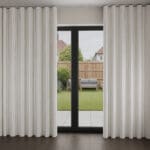Laura Ashley Candy Stripe Dove Grey Wave Curtain
