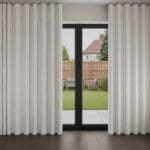 Laura Ashley Candy Stripe Dove Grey Wave Curtain