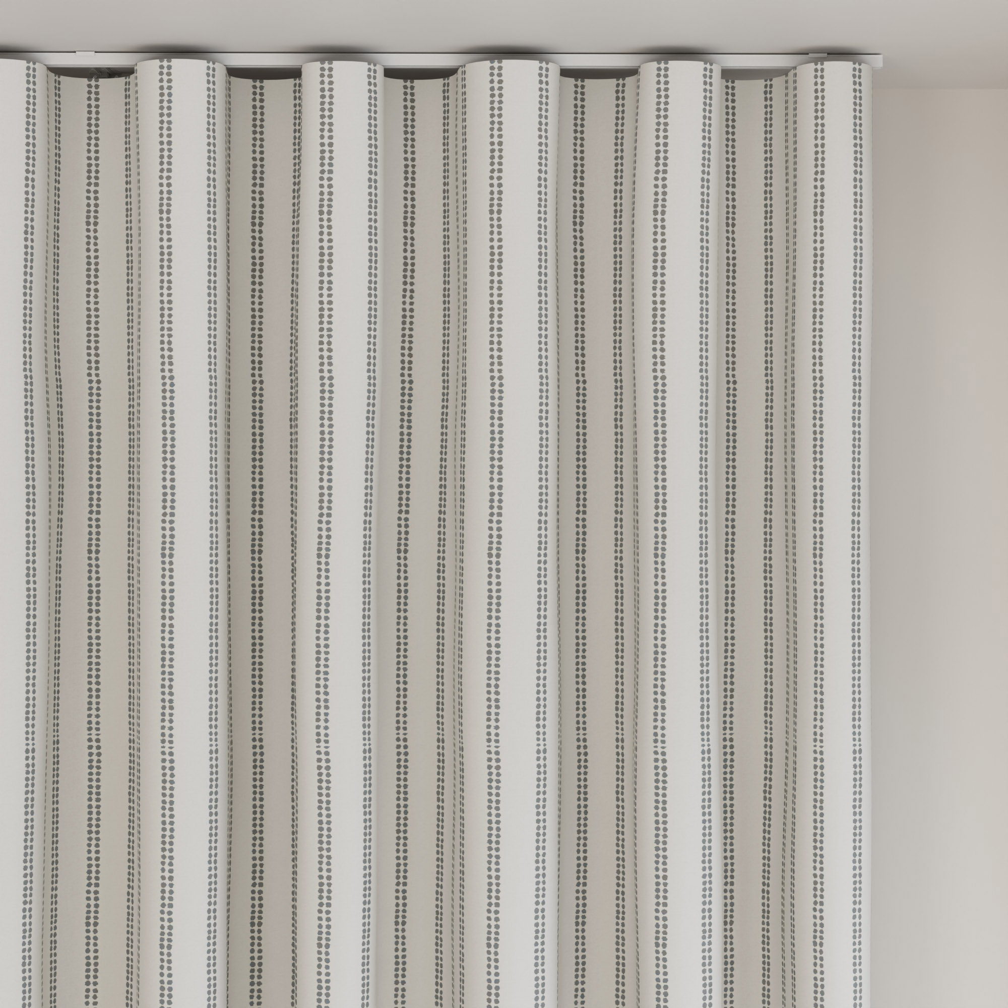 Laura Ashley Candy Stripe Steel Wave Curtain - Image 6