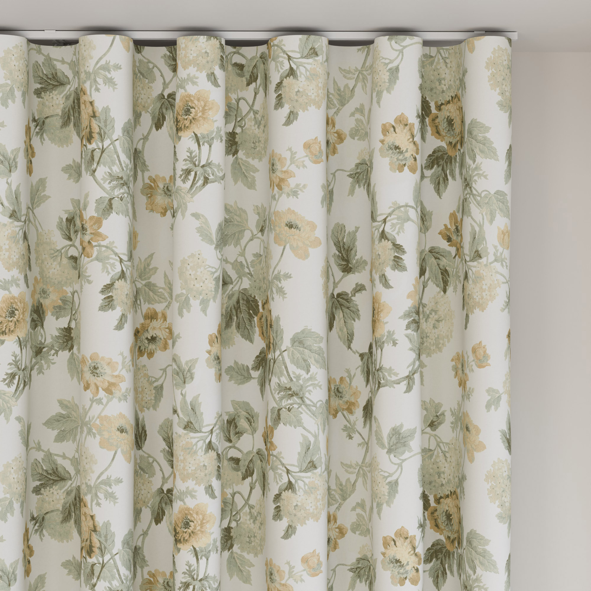 Laura Ashley Catrin Ochre Wave Curtain - Image 6