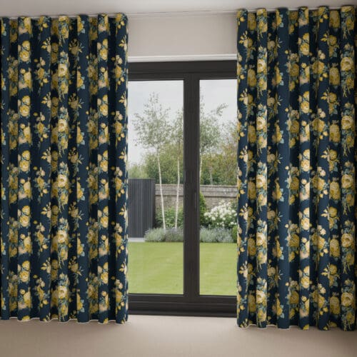 Laura Ashley Cecilia Midnight Wave Curtain