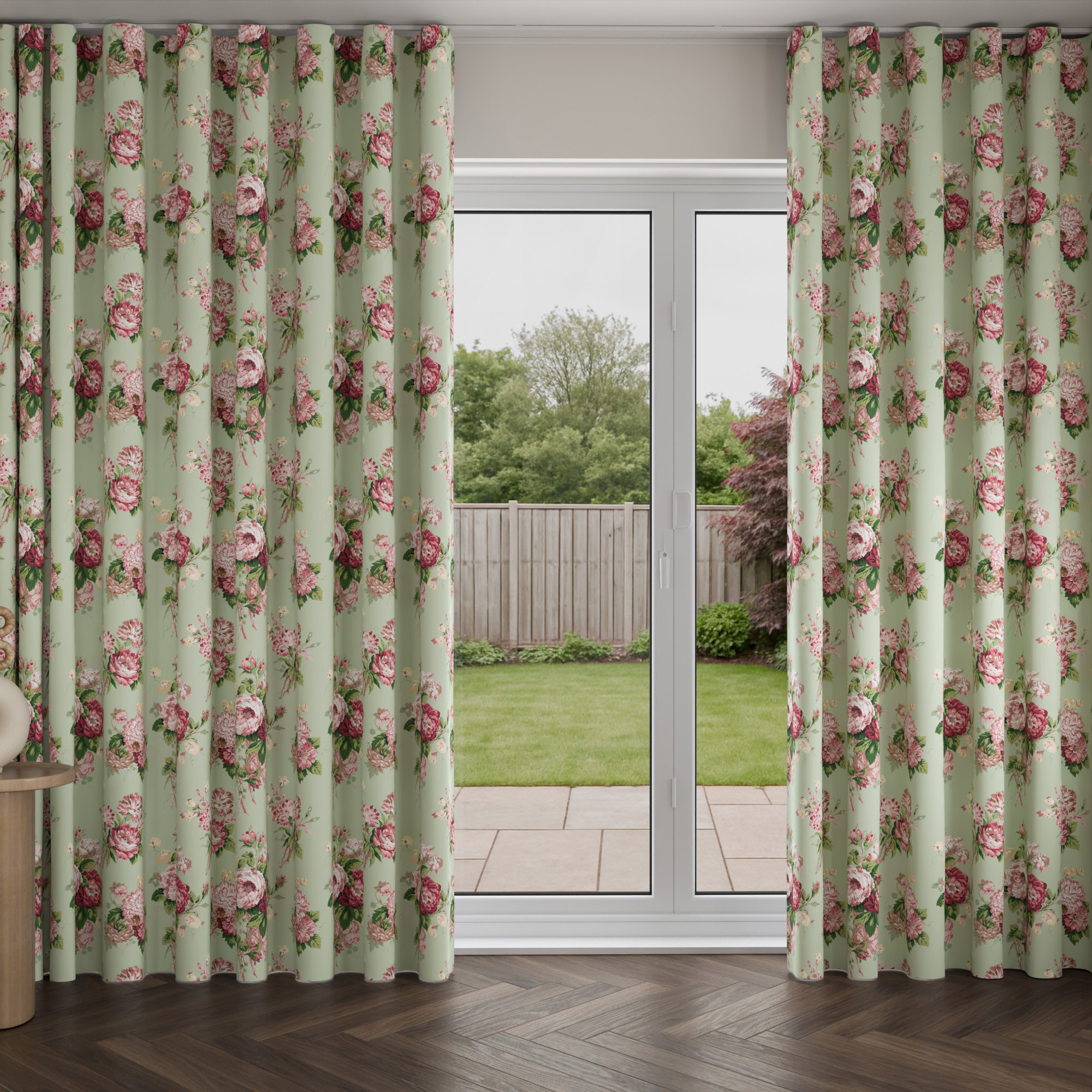 Laura Ashley Cecilia Sage Wave Curtain - Image 3