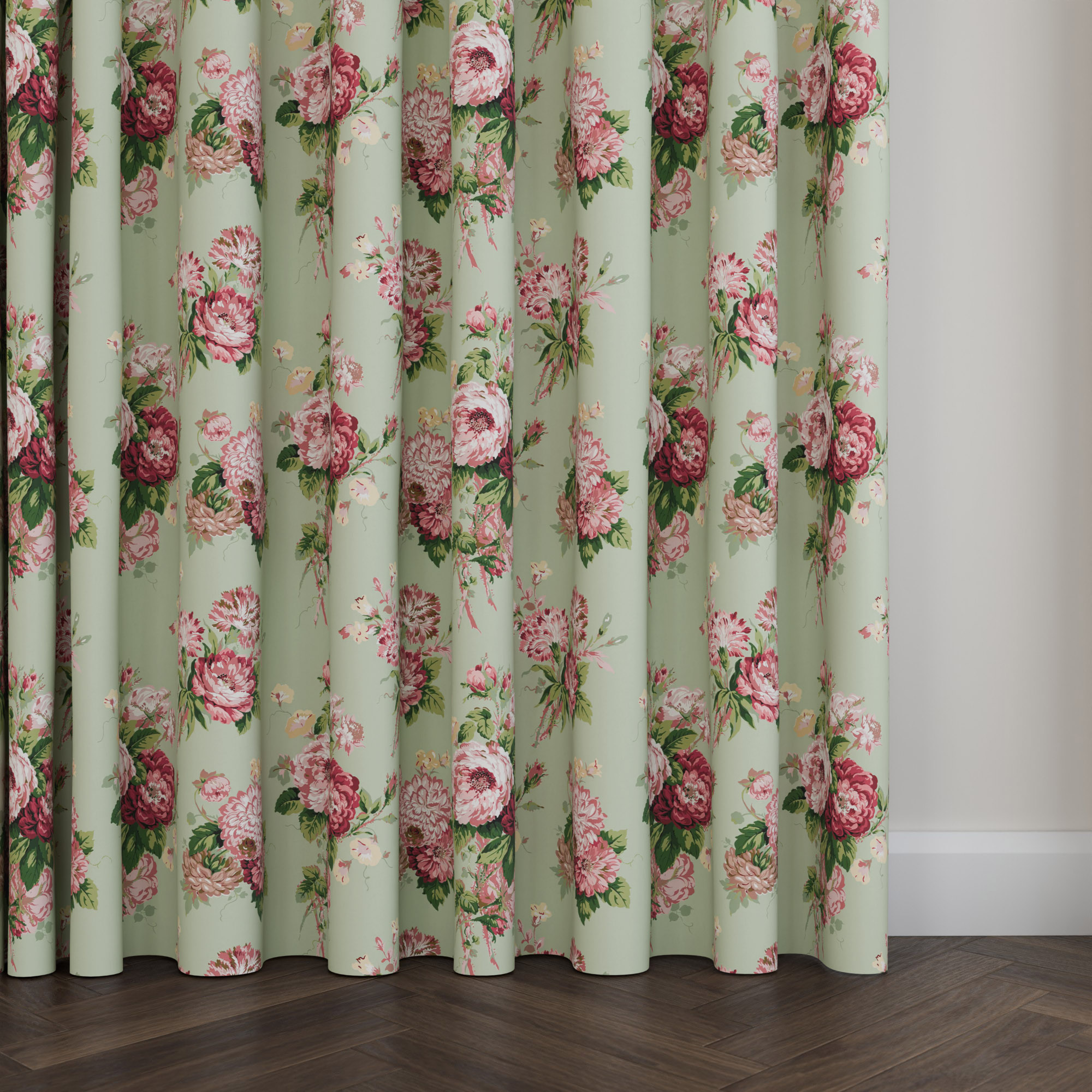 Laura Ashley Cecilia Sage Wave Curtain - Image 5
