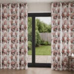Laura Ashley Cecilia Pale Cranberry Wave Curtain