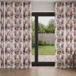 Laura Ashley Cecilia Pale Cranberry Wave Curtain