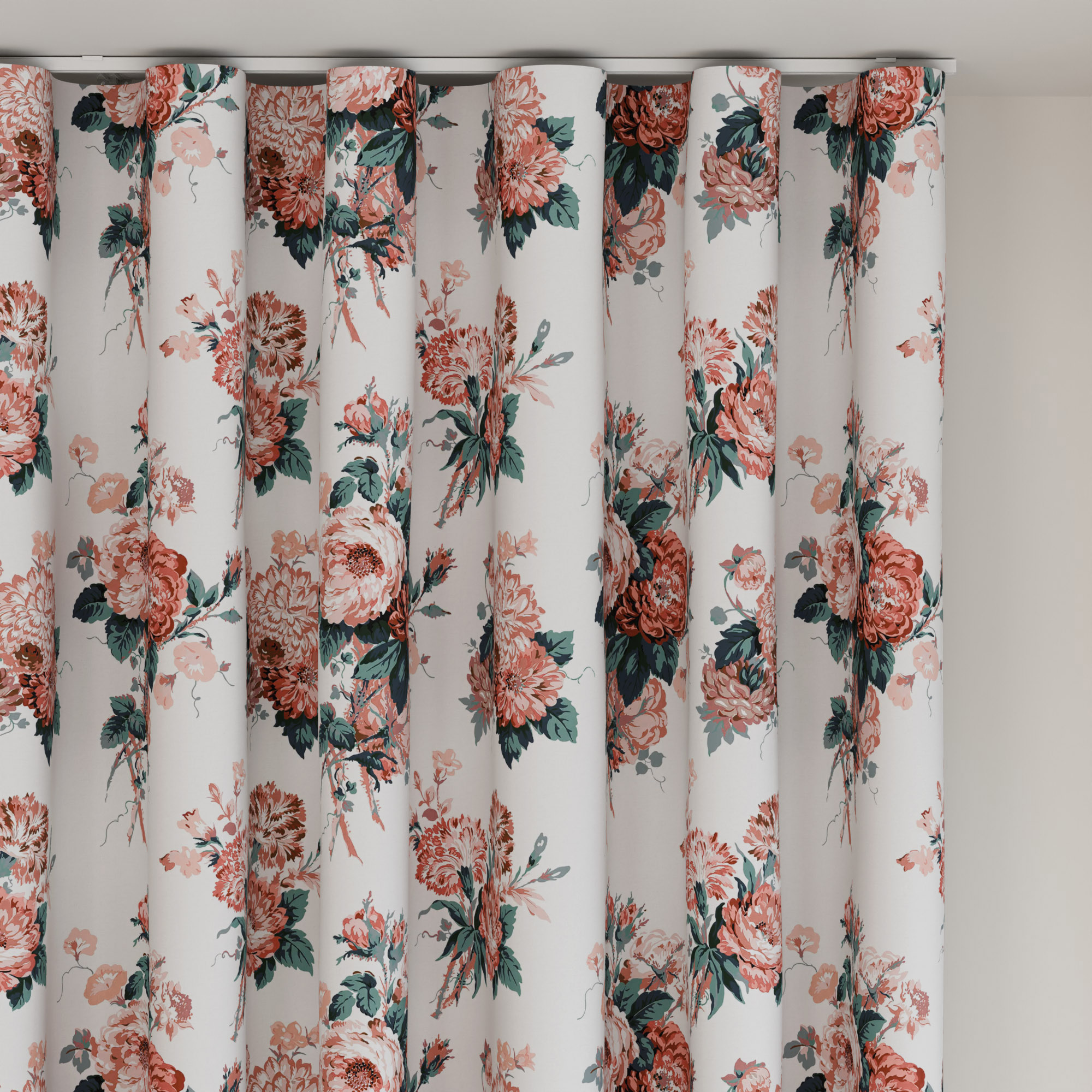 Laura Ashley Cecilia Pale Cranberry Wave Curtain - Image 6