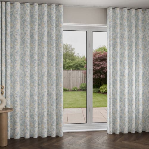 Laura Ashley Conwy Blue Sky Wave Curtain