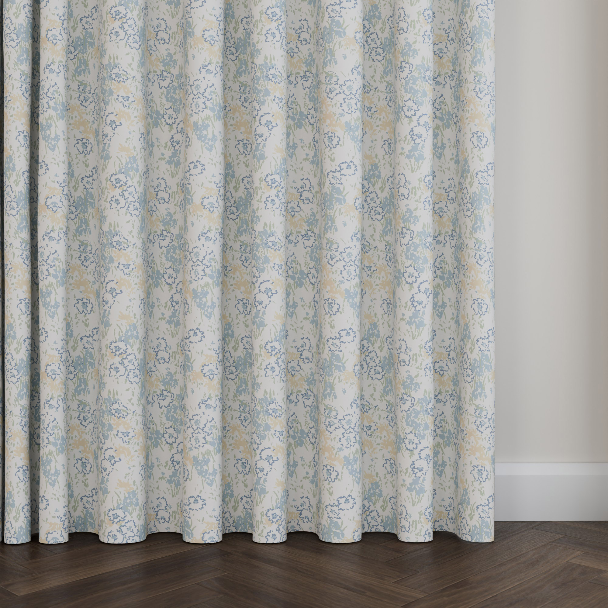 Laura Ashley Conwy Blue Sky Wave Curtain - Image 5