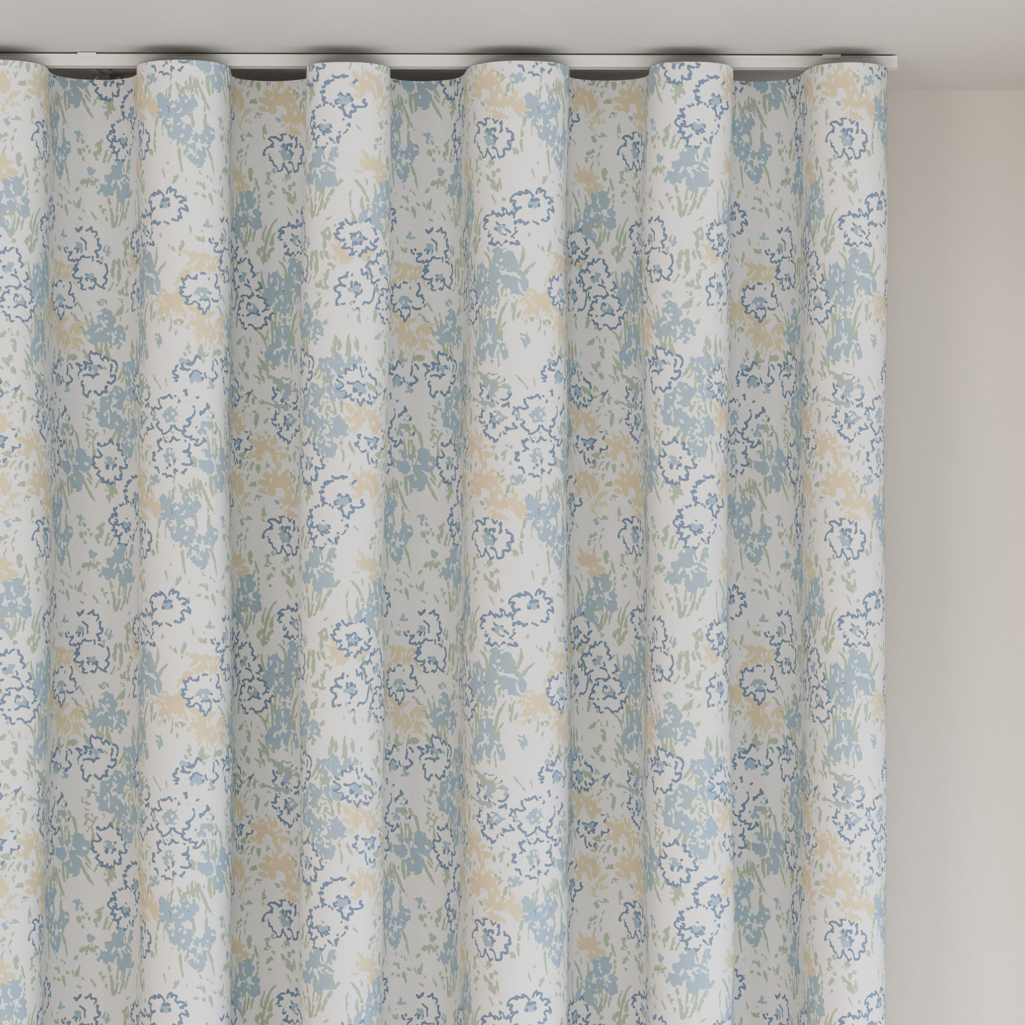 Laura Ashley Conwy Blue Sky Wave Curtain - Image 6