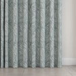 Laura Ashley Coulderton Leaves Dark Duck Egg Wave Curtain