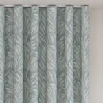 Laura Ashley Coulderton Leaves Dark Duck Egg Wave Curtain