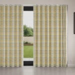 Laura Ashley Cove Check Ochre Wave Curtain