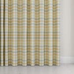 Laura Ashley Cove Check Ochre Wave Curtain