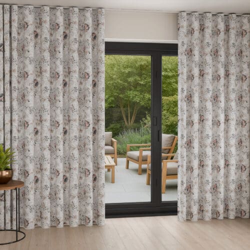 Laura Ashley Cransford Silver Wave Curtain