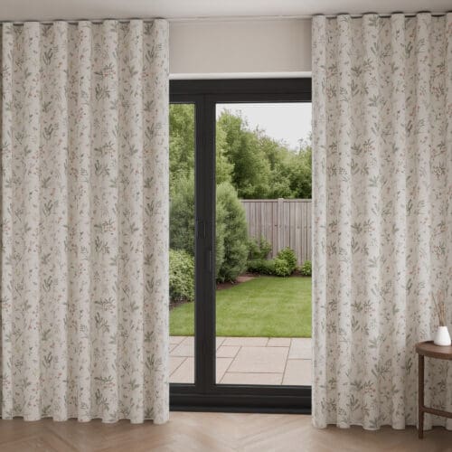 Laura Ashley Crosswell Coral Pink Wave Curtain
