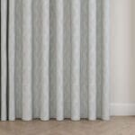 Laura Ashley Dee Slate White Wave Curtain