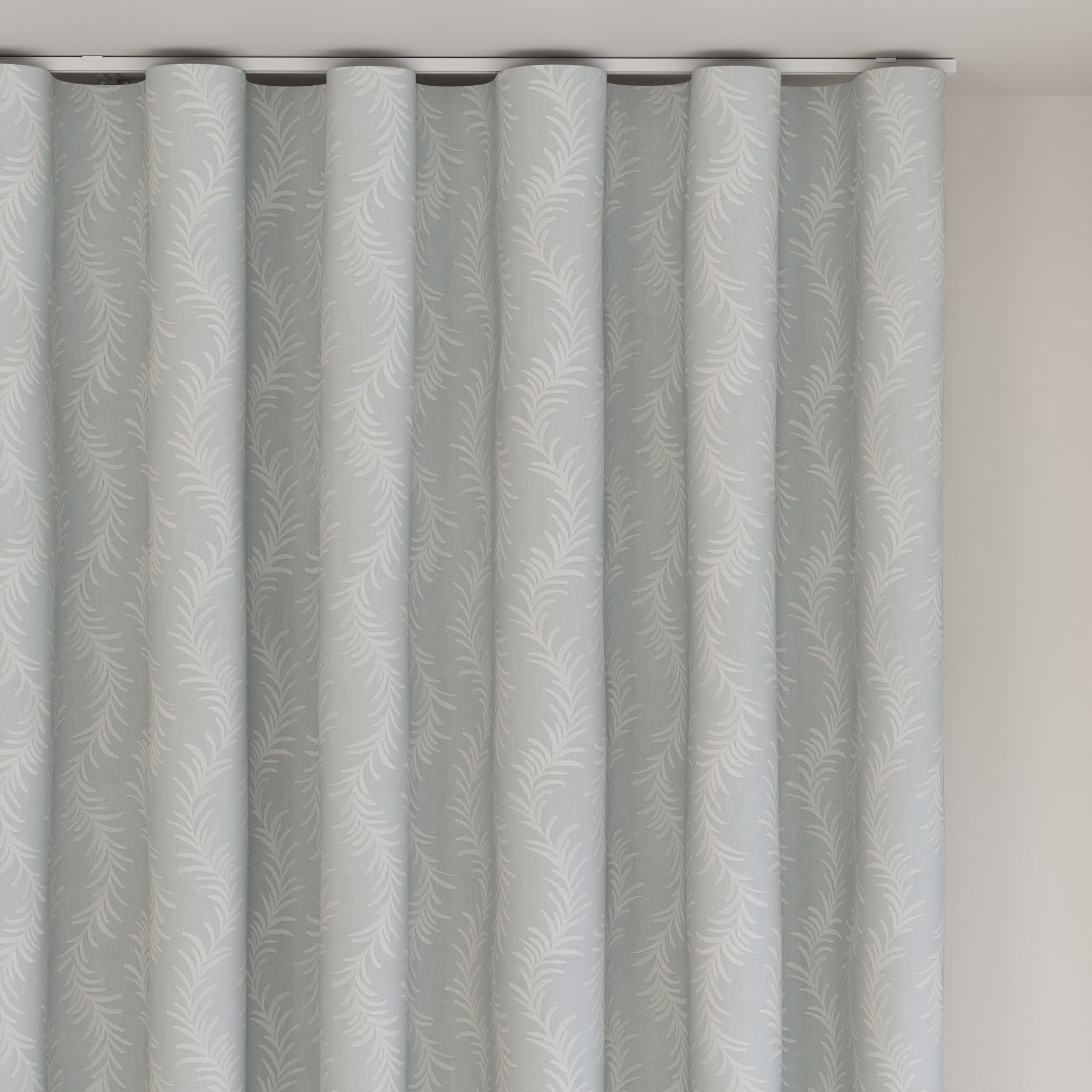 Laura Ashley Dee Slate White Wave Curtain - Image 6
