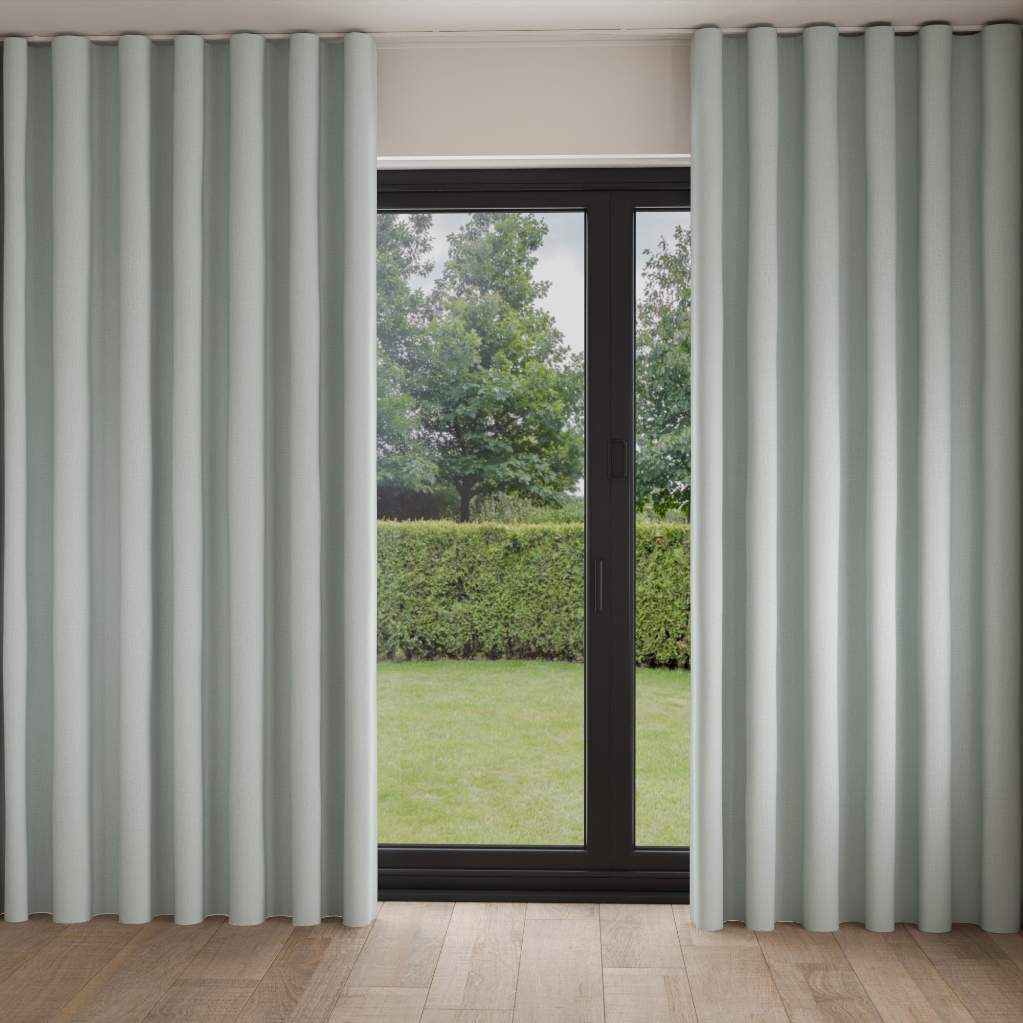 Laura Ashley Easton Duck Egg Wave Curtain