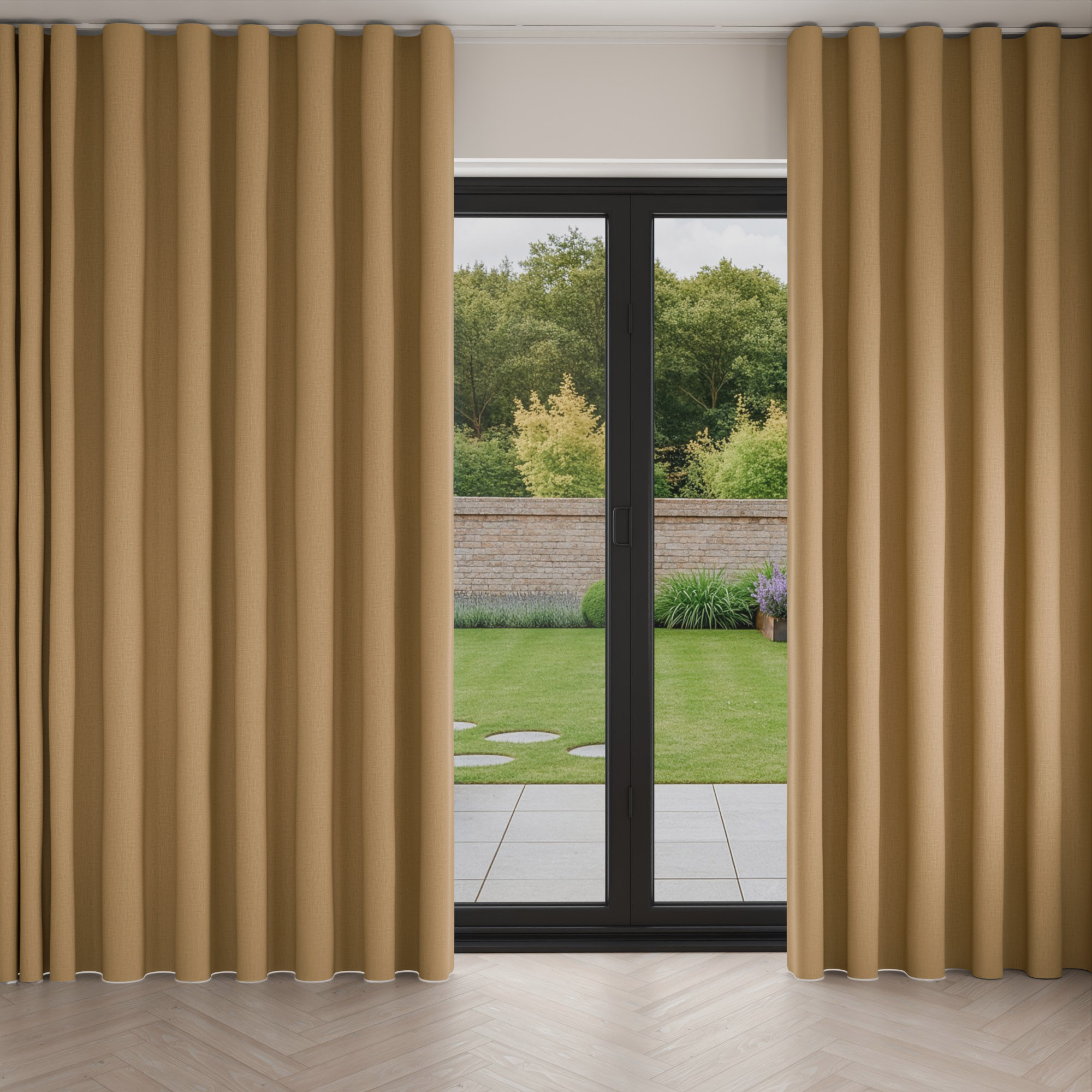 Laura Ashley Easton Gold Wave Curtain - Image 3